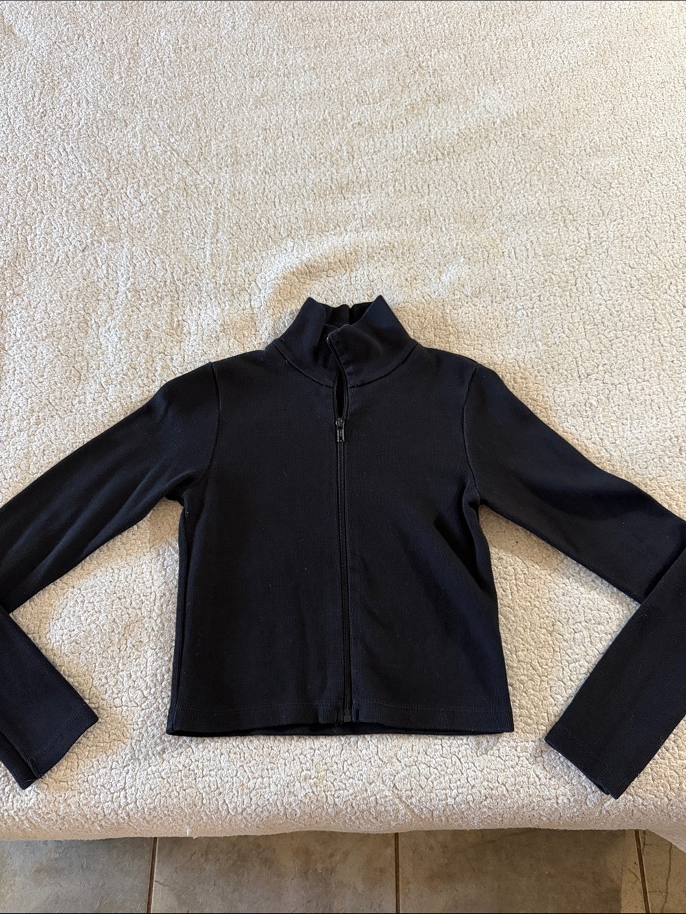 John Galt Brandy Melville Cotton Black Zip-Up Athletic Jacket XS